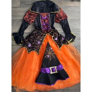Girls Halloween Witch Costume‎ Dress Size Youth Large